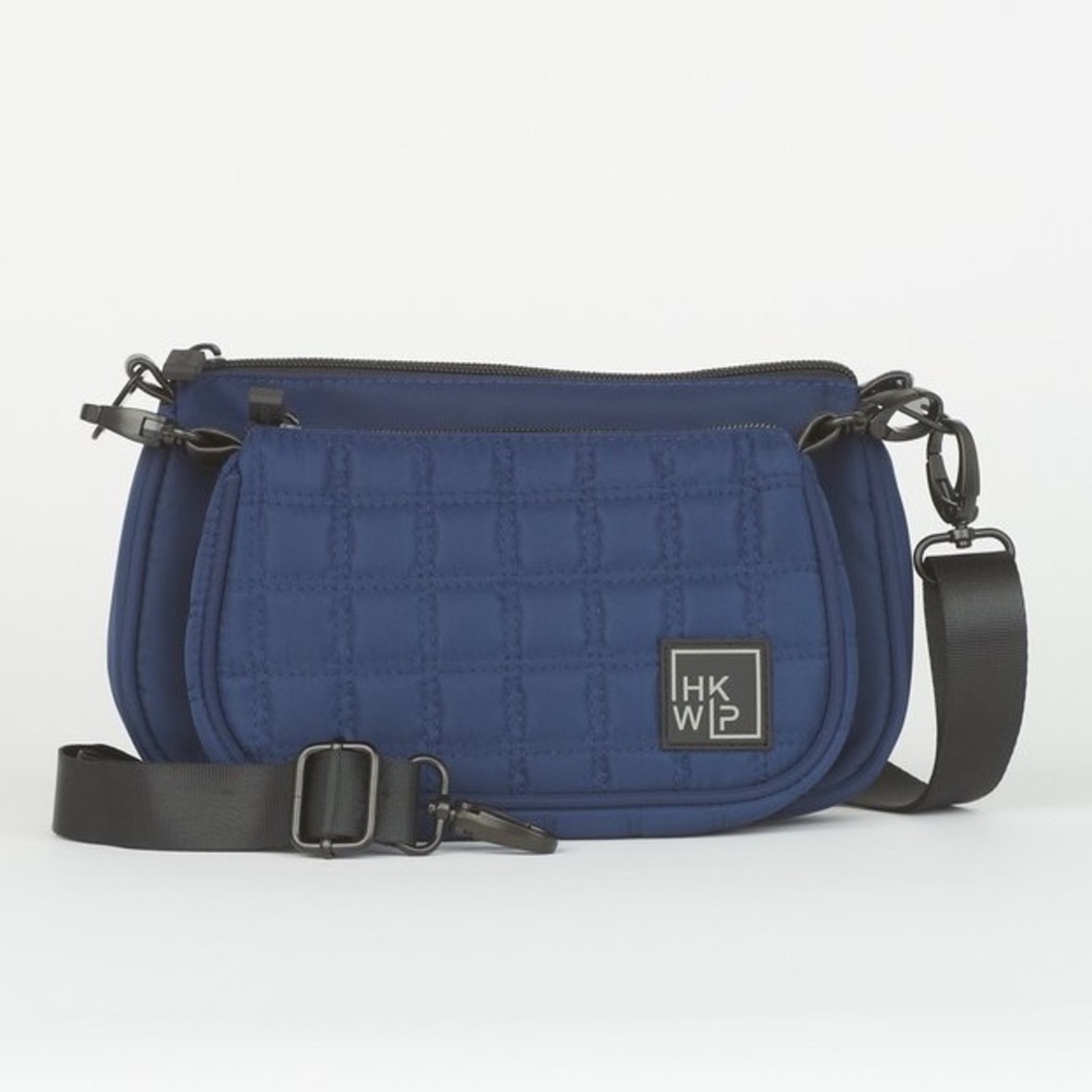 IHKWIP Nylon Detachable Double Pouch Crossbody ~ Deep Blue